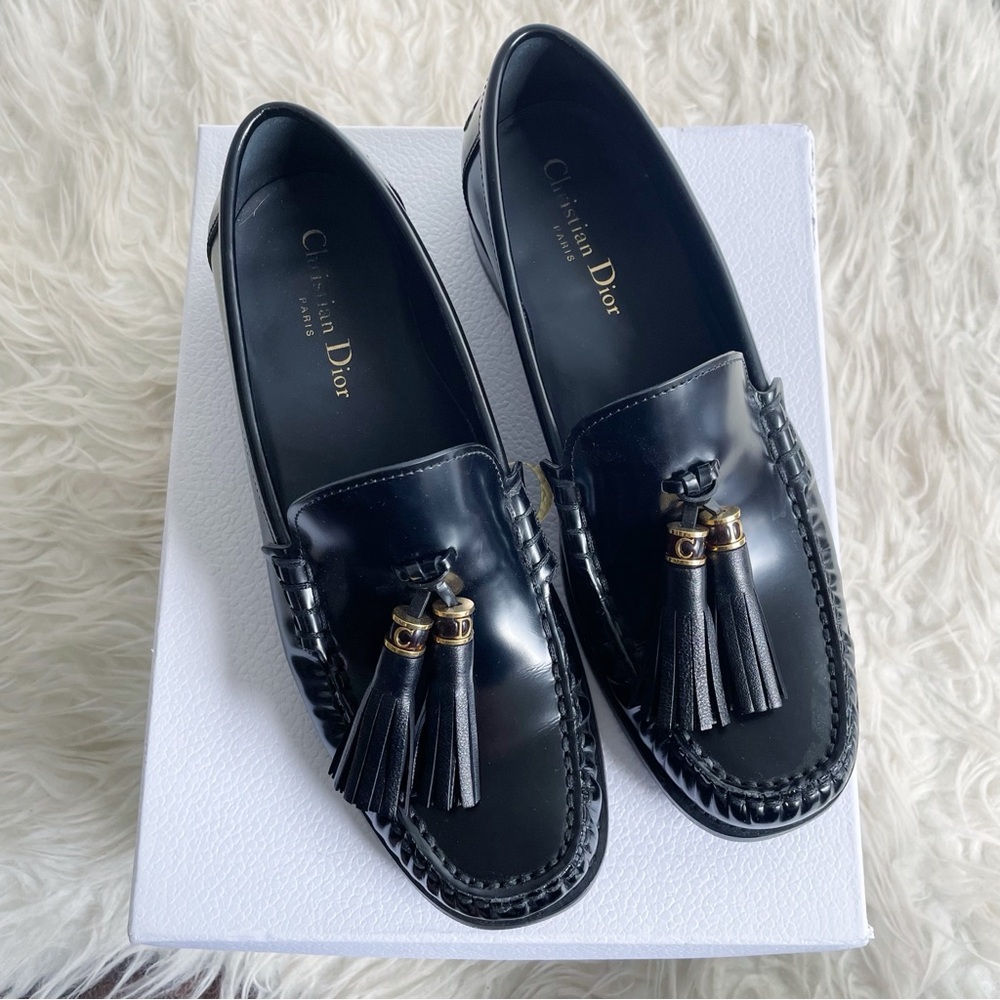 Dior D-Academy Tassel Loafer Black Brushed Calfskin Leather size 40 - Picture 13 of 13